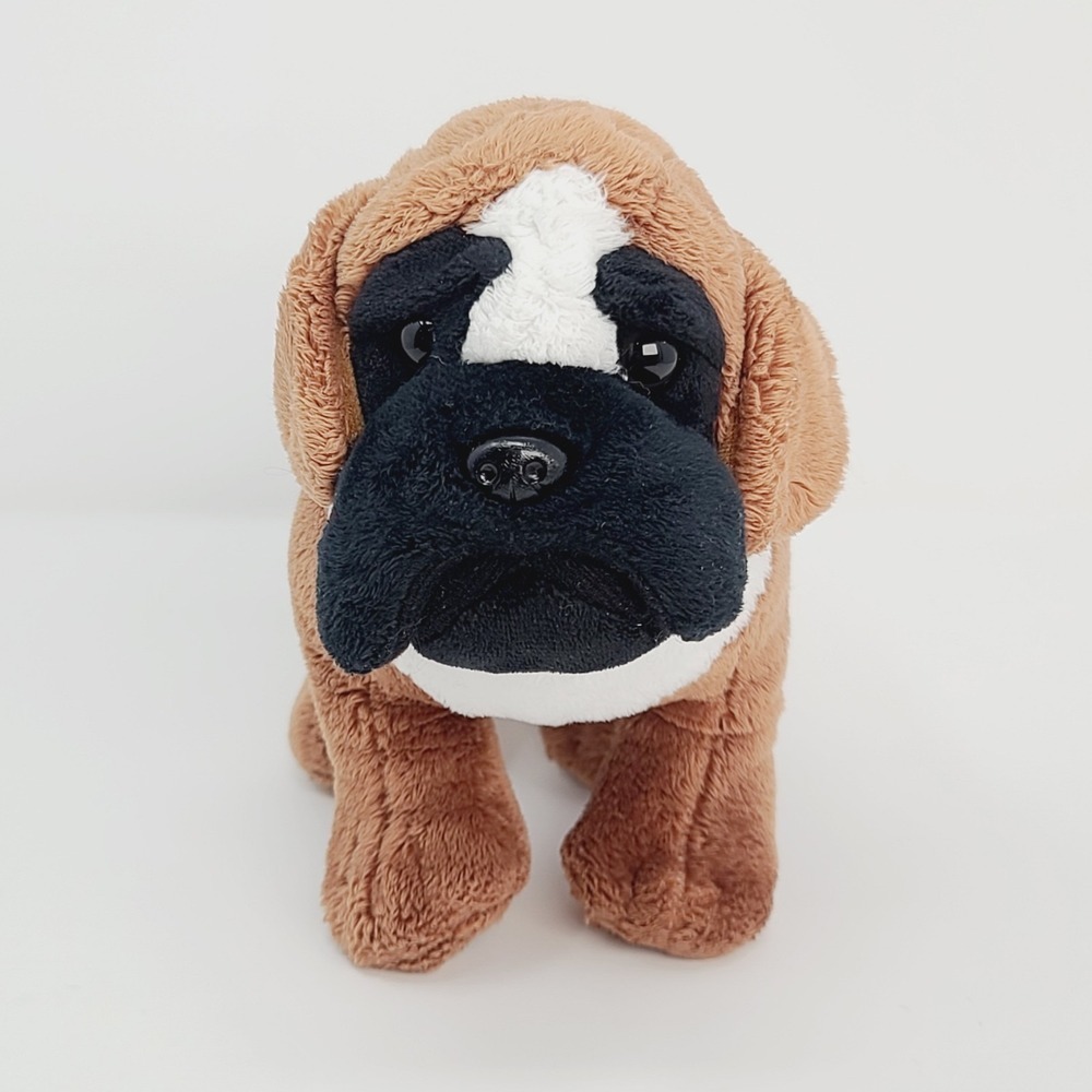 Ganz Webkinz BOXER Dog Plush HM665 7" Brown Puppy Stuffed Animal Toy
